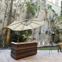 リゾートホテルのようなイメージで、とても素敵なガーデン