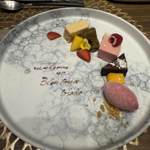 とても可愛い装飾のデザート|742740さんのBLEU GRACE OSAKA（ブルーグレース大阪）●BRASSグループの写真(2555835)