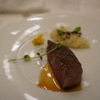 国産牛ロースのグリル トリュフのリゾット