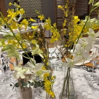 テーブルの装花