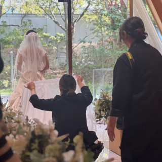 挙式会場での写真撮影