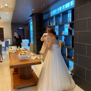 挙式会場
ファーストバイトの写真です