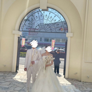 挙式後の階段下|743222さんのプレジール迎賓館の写真(2441435)