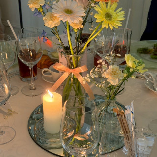 花とキャンドル