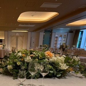 披露宴会場の高過ぎず低すぎない天井|743402さんのAILE d'ANGE garden（エル・ダンジュ ガーデン）の写真(2407785)