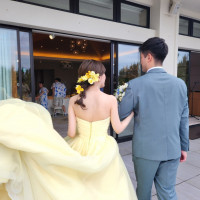 披露宴では晴れていればテラスへ出られます。