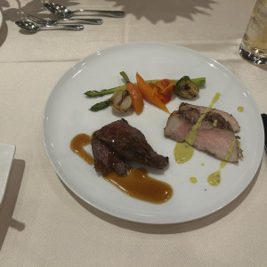 メインのお肉は豚肉と牛肉とあり、とってもおいしかったです|743496さんのマリエールWILL高崎の写真(2465904)