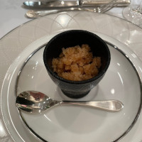 お口直し、ほうじ茶のグラニテ