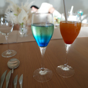 ウェルカムドリンクです。|743781さんの太陽が彩る自然の教会の写真(2541162)