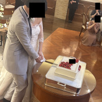 ウエディングケーキ入刀時