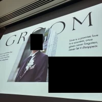 新郎新婦紹介の動画。新郎新婦ソファを12時のとき、1時と9時