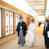 挙式会場へ続く廊下