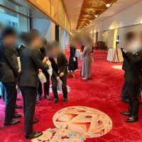 披露宴会場前のスペース