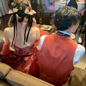 新郎新婦、お色直し後コーディネート|744079さんのホテルアークリッシュ豊橋の写真(2538670)