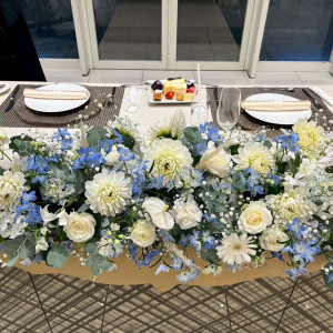 メインテーブル装花|744085さんのララシャンスHIROSHIMA迎賓館の写真(2578432)
