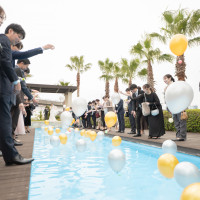 ガーデンでのバルーンリリースの様子