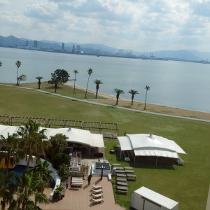 披露宴会場からの景色|744333さんのTHE LUIGANS Spa & Resort(ザ・ルイガンズ．スパ＆リゾート)の写真(2415495)