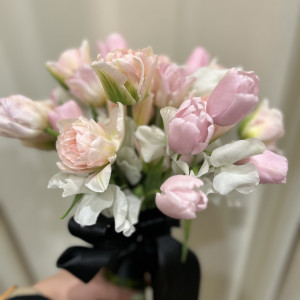 披露宴でリボンを黒に変えて貰いました|744673さんのInStyle wedding KYOTO/テイクアンドギヴ・ニーズウェディングの写真(2416340)