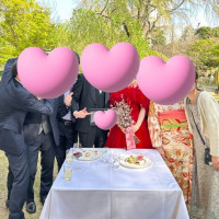 ガーデンで写真撮影