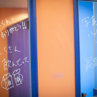 トイレの鏡にメッセージ