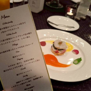 メニューは自作しました|745315さんのGLOBAL WEDDING DIADE (ディアーデ)の写真(2589769)