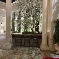 ガーデンにはイスやソファがあり、待合としても使える。