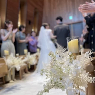 新郎新婦退場時の写真です。