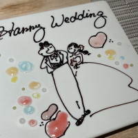 最後サプライズのメッセージを描いていただきました。
