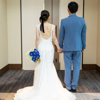 披露宴会場、入場前