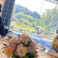 披露宴会場から見えるお庭