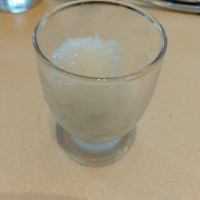 料理、お口直しシャーベット