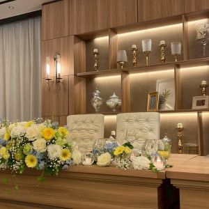 披露宴会場、新郎新婦の席|745576さんのザ マグナス 東京（THE MAGNUS TOKYO)の写真(2426675)