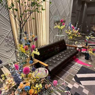 お気に入りの高砂席の装花です
ソファーにしました