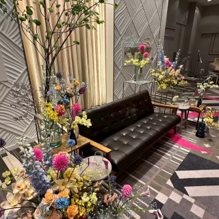 お気に入りの高砂席の装花です
ソファーにしました