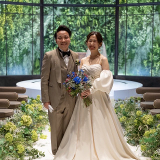 緑と木の感じが、とてもナチュラルな挙式会場です