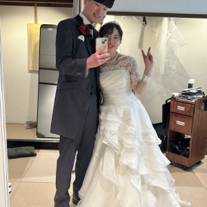 結婚式当日の控え室|745732さんのザ オーク ガーデン／別邸 木屋の写真(2422918)