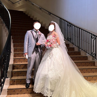 挙式前、ロビーでの写真撮影