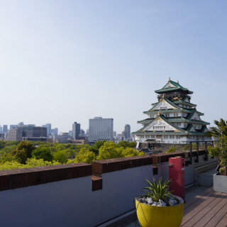 ウェルカムパーティで屋上にあがります