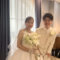挙式前の控え室での1枚