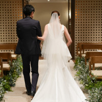 式前のチャペルでの写真撮影とリハーサル