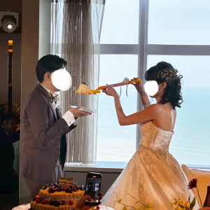 スコップでファーストバイト|746031さんのフェニックス・シーガイア・オーシャン・タワーの写真(2558866)