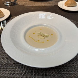 試食のスープとパン