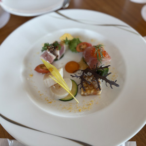 式場の会場見学の際に試食させていただきました。|746077さんのSHIROYAMA HOTEL kagoshima（城山ホテル鹿児島）の写真(2425123)