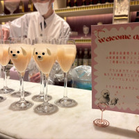 愛犬モチーフのウェルカムドリンク