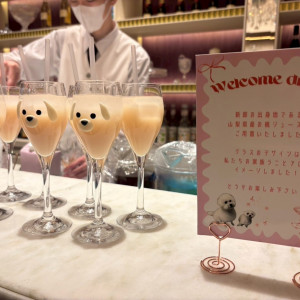 愛犬モチーフのウェルカムドリンク|746092さんのアルタビスタガーデンの写真(2425154)