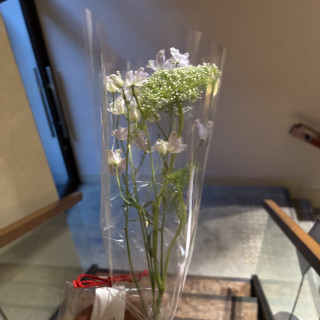 お見送りで配られたお花