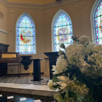 チャペルの雰囲気がとてもいい
ステンドグラスが綺麗