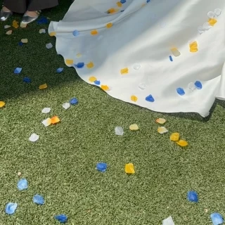 持ち込みのフラワーをした後の写真