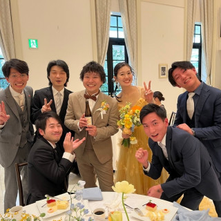 新郎友人との写真