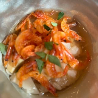 桜海老と筍の餡かけご飯
